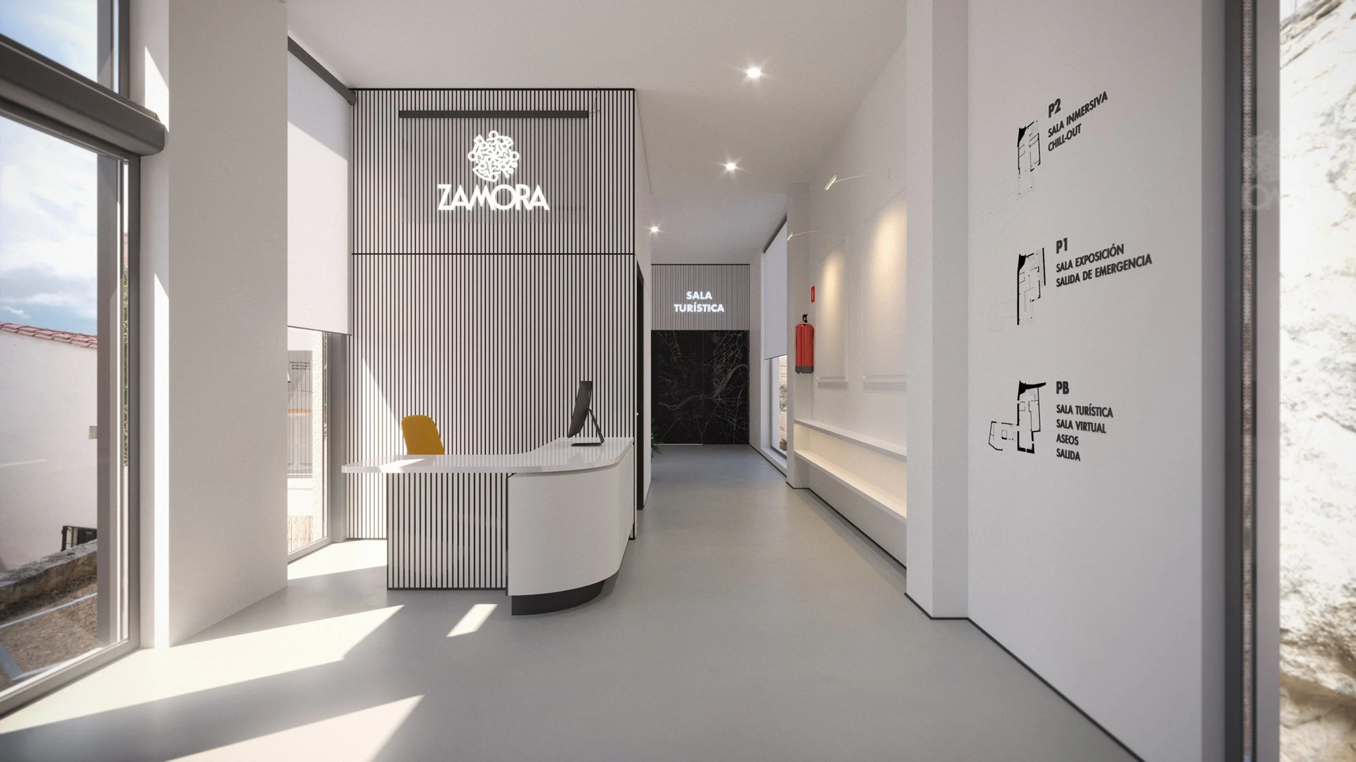 Interior del nuevo Centro de Recepción de Turistas de Zamora