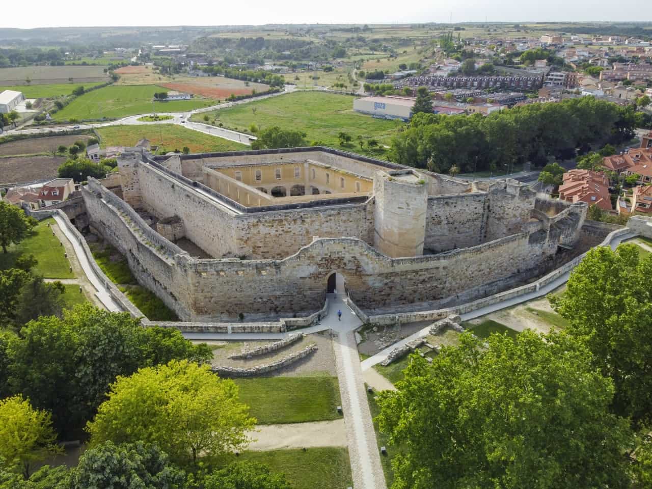 Vista aérea del castillo