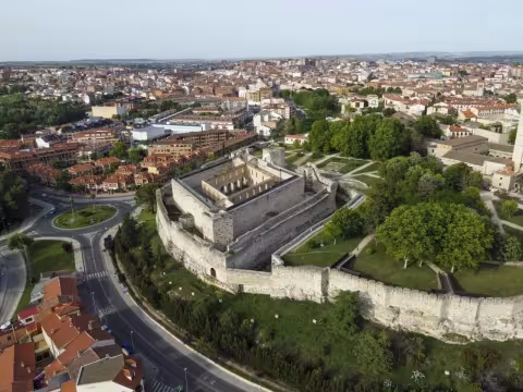 Vista aérea del castillo